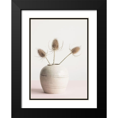 Dried flowers in vase Black Modern Wood Framed Art Print with Double Matting by 1x Studio III