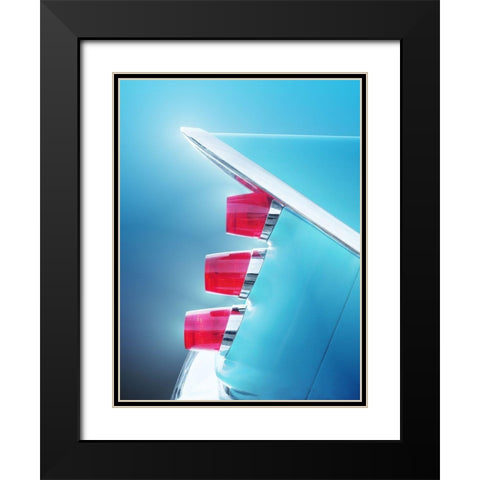 Us Classic Car 1959 Adventurer Tail Fin Abstract Black Modern Wood Framed Art Print with Double Matting by Gube, Beate