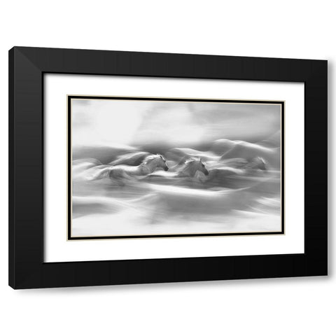 Morning Dream Black Modern Wood Framed Art Print with Double Matting by Malovrh, Milan