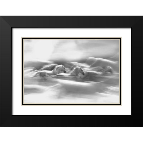 Morning Dream Black Modern Wood Framed Art Print with Double Matting by Malovrh, Milan