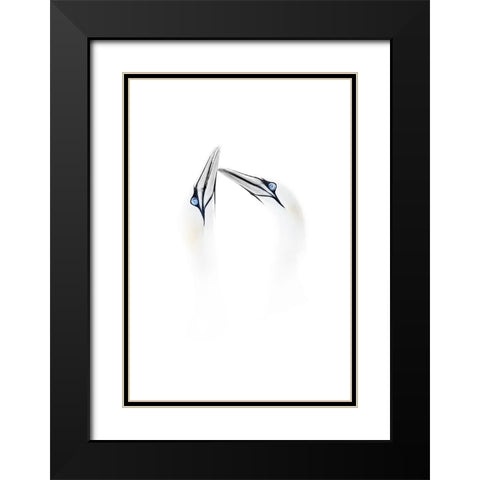 Tenderness Black Modern Wood Framed Art Print with Double Matting by Latham, Chris