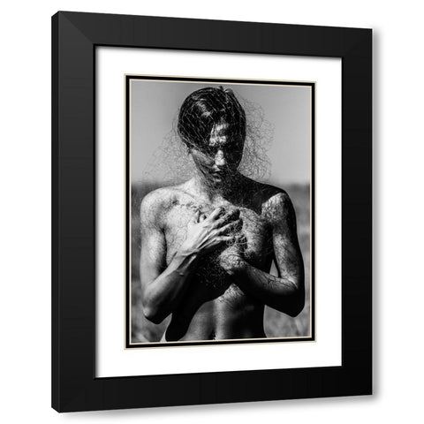 Untitled Black Modern Wood Framed Art Print with Double Matting by Bousca, Bogdan