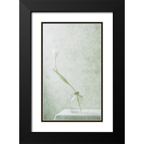 Ephemeral White (2) Black Modern Wood Framed Art Print with Double Matting by Devos, Delphine