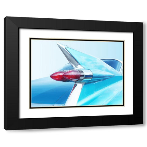 Us Classic Car 1959 Sedan Deville Black Modern Wood Framed Art Print with Double Matting by Gube, Beate