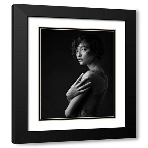 America Black Modern Wood Framed Art Print with Double Matting by Diaz, Anderson
