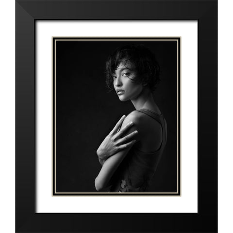 America Black Modern Wood Framed Art Print with Double Matting by Diaz, Anderson