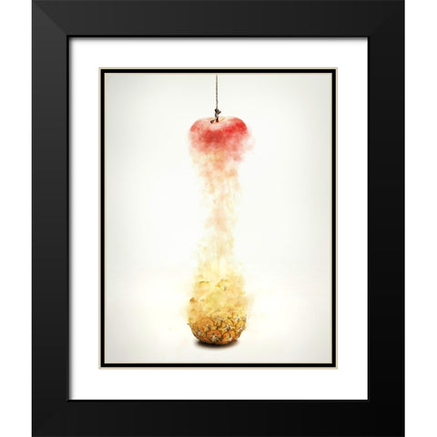 Plus Pine Black Modern Wood Framed Art Print with Double Matting by kazutoshikawakami