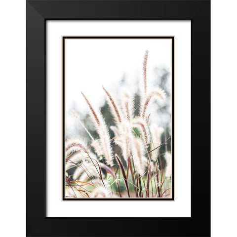 Grass Black Modern Wood Framed Art Print with Double Matting by 1x Studio III