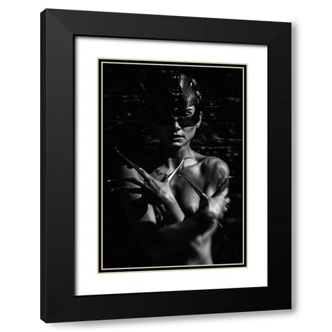 Untitled Black Modern Wood Framed Art Print with Double Matting by Bousca, Bogdan