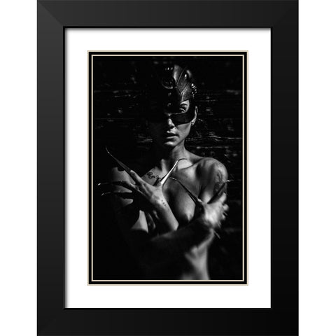 Untitled Black Modern Wood Framed Art Print with Double Matting by Bousca, Bogdan