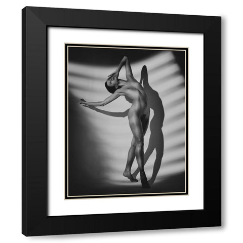 Curved Black Modern Wood Framed Art Print with Double Matting by Yang, James