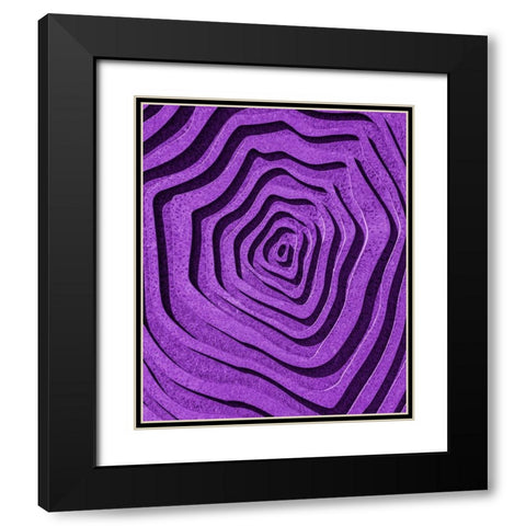 Purple Maze Black Modern Wood Framed Art Print with Double Matting by Pearson, Wayne