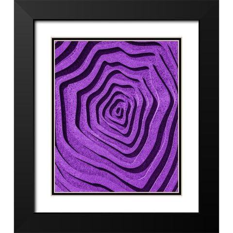Purple Maze Black Modern Wood Framed Art Print with Double Matting by Pearson, Wayne