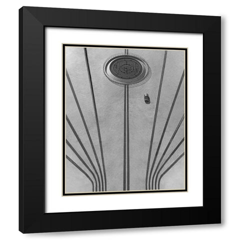 Crossing Lines Black Modern Wood Framed Art Print with Double Matting by alizolghadri93