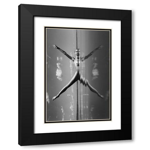 Expanse Dy 2 Black Modern Wood Framed Art Print with Double Matting by Faletkin, Mikhail