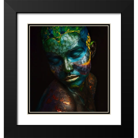 Fish Black Modern Wood Framed Art Print with Double Matting by Kovalev, Ivan