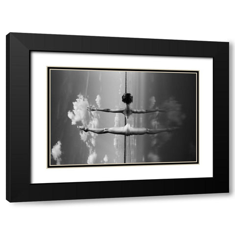 Expanse 3 Black Modern Wood Framed Art Print with Double Matting by Faletkin, Mikhail
