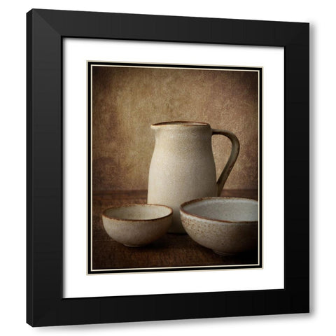 Pottery No. 1 Black Modern Wood Framed Art Print with Double Matting by Stefan, Mogyorosi