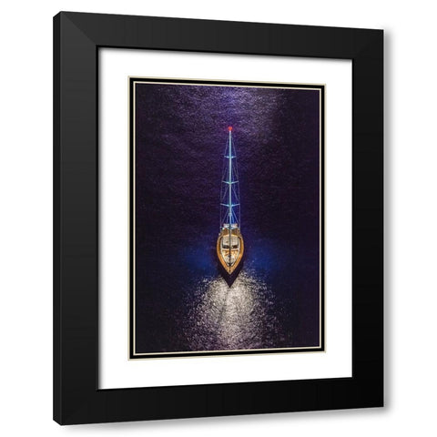 Equilibrium Black Modern Wood Framed Art Print with Double Matting by Coppola, Mario