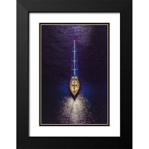 Equilibrium Black Modern Wood Framed Art Print with Double Matting by Coppola, Mario