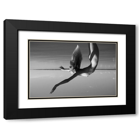 Qspreading Wingsq Black Modern Wood Framed Art Print with Double Matting by Faletkin, Mikhail