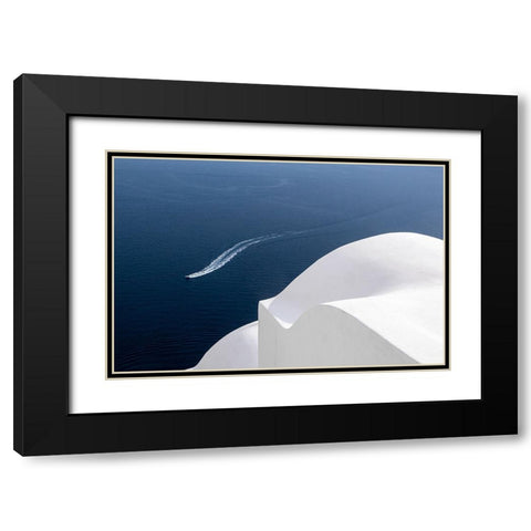 Curved Black Modern Wood Framed Art Print with Double Matting by Auerbach, Markus