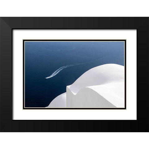 Curved Black Modern Wood Framed Art Print with Double Matting by Auerbach, Markus