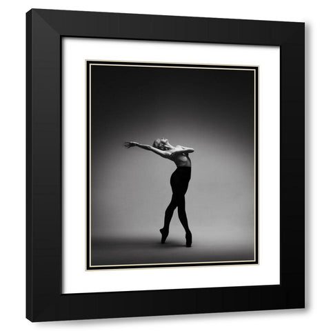 Octavie Black Modern Wood Framed Art Print with Double Matting by Benvenuti, Laura