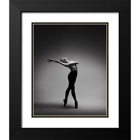 Octavie Black Modern Wood Framed Art Print with Double Matting by Benvenuti, Laura