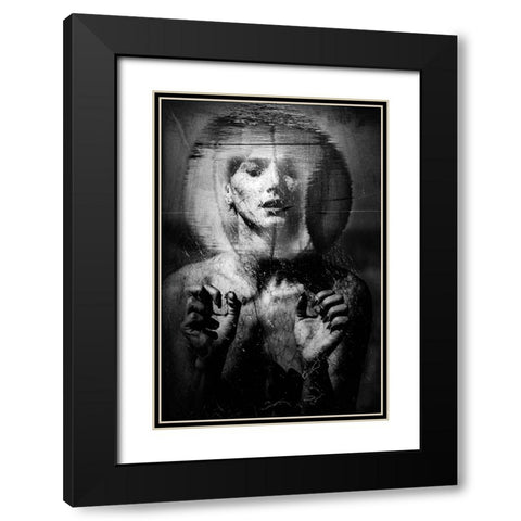 Untitled Black Modern Wood Framed Art Print with Double Matting by Bousca, Bogdan