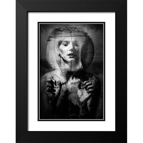 Untitled Black Modern Wood Framed Art Print with Double Matting by Bousca, Bogdan