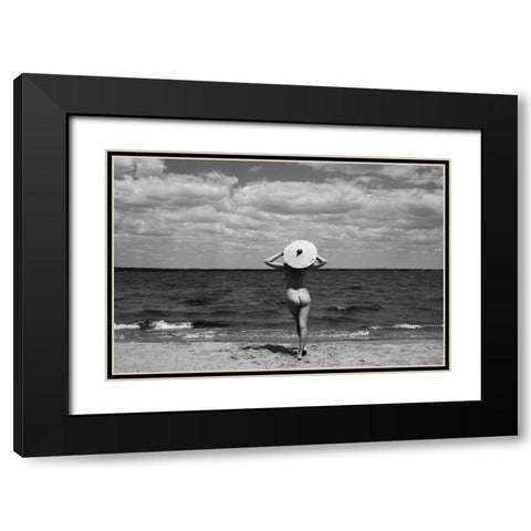 Enjoying Nature Black Modern Wood Framed Art Print with Double Matting by Faletkin, Mikhail