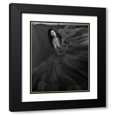 Indomable Black Modern Wood Framed Art Print with Double Matting by Diaz, Anderson