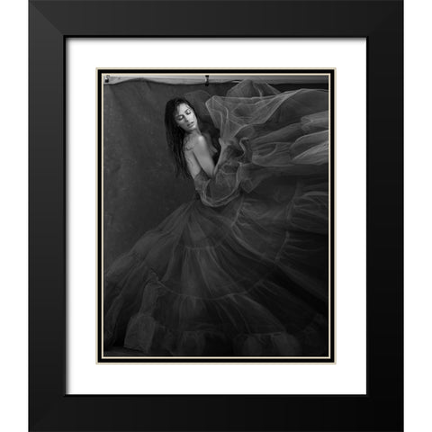 Indomable Black Modern Wood Framed Art Print with Double Matting by Diaz, Anderson