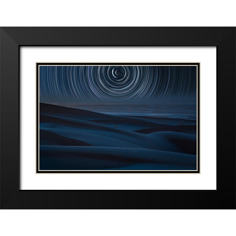 Infinity And Beyond Black Modern Wood Framed Art Print with Double Matting by Azimaie, Asef