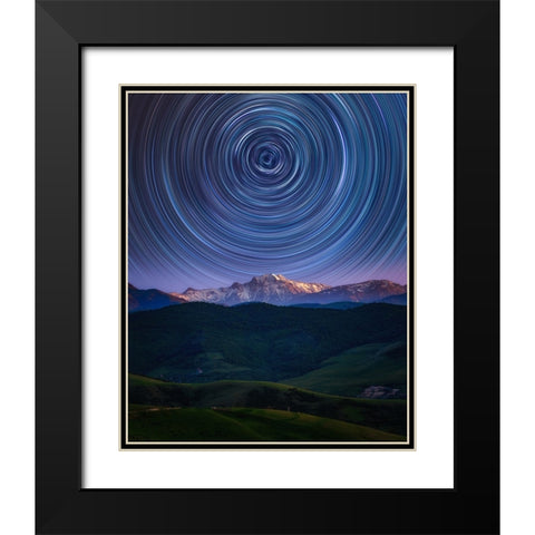 Infinity And Beyond Black Modern Wood Framed Art Print with Double Matting by Azimaie, Asef