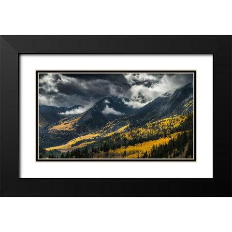 Untitled Black Modern Wood Framed Art Print with Double Matting by Ali Amir, Abbas