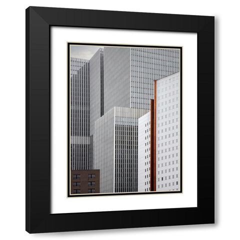 Tower Society Black Modern Wood Framed Art Print with Double Matting by Claes, Gilbert