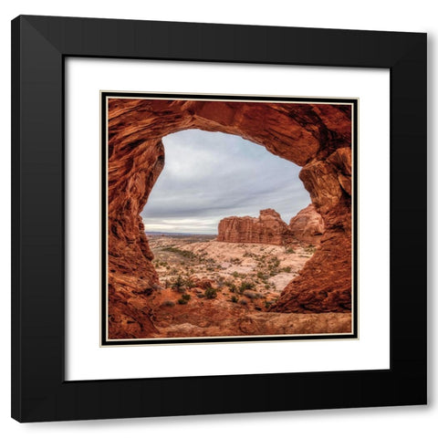 Rocks and Desert Black Modern Wood Framed Art Print with Double Matting by Kosterev, Anatoliy
