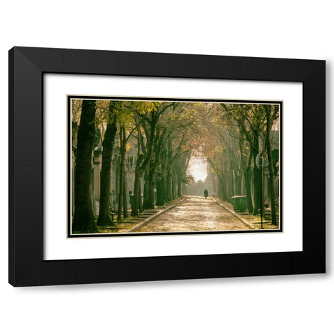 Untitled Black Modern Wood Framed Art Print with Double Matting by Tiryakioglu, Mustafa