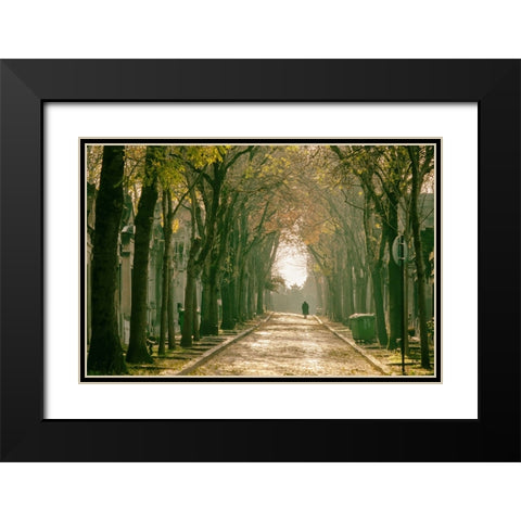Untitled Black Modern Wood Framed Art Print with Double Matting by Tiryakioglu, Mustafa