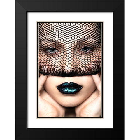 Liana portrait Black Modern Wood Framed Art Print with Double Matting by Ventura, Andrea