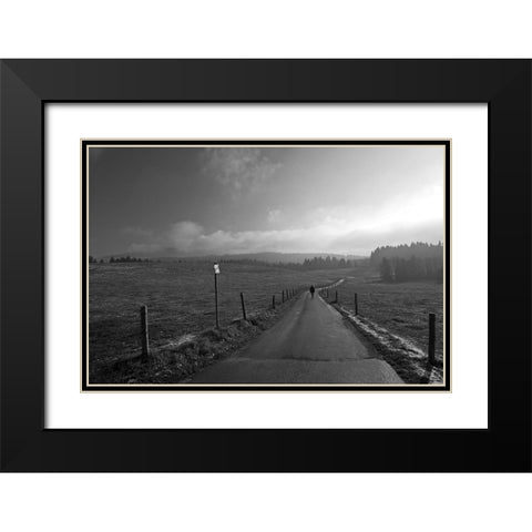 Winter Is Coming Soon Black Modern Wood Framed Art Print with Double Matting by Peter Rank, Hans
