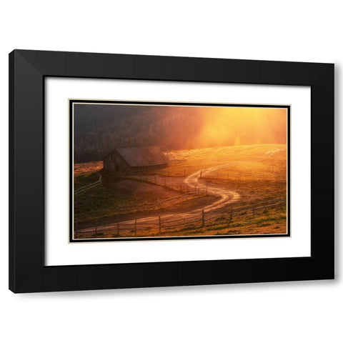 House of the Rising Sun Black Modern Wood Framed Art Print with Double Matting by Rosenfeld, Haim