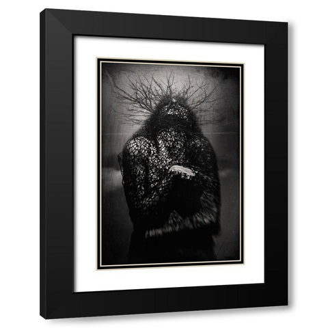 Untitled Black Modern Wood Framed Art Print with Double Matting by Bousca, Bogdan