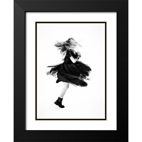 Dance With Me Black Modern Wood Framed Art Print with Double Matting by Belokonov, Boris