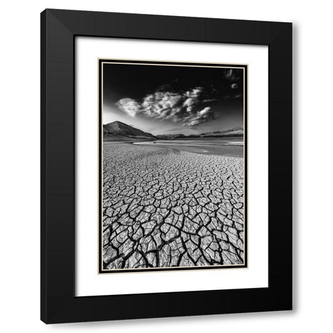 Rosamarina lake Black Modern Wood Framed Art Print with Double Matting by Terravecchia, Rino