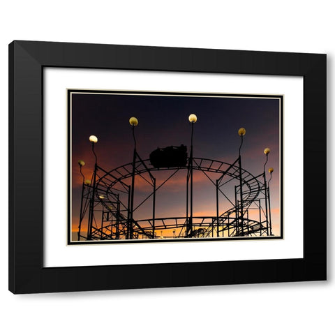 Araraquara Black Modern Wood Framed Art Print with Double Matting by Lops, Diego