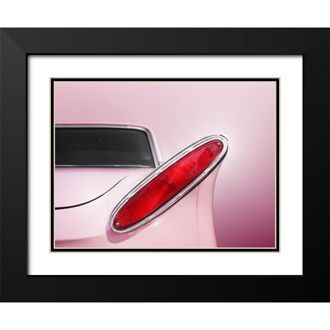 Us Classic Car 1961 Comet Tail Fin Abstract Black Modern Wood Framed Art Print with Double Matting by Gube, Beate