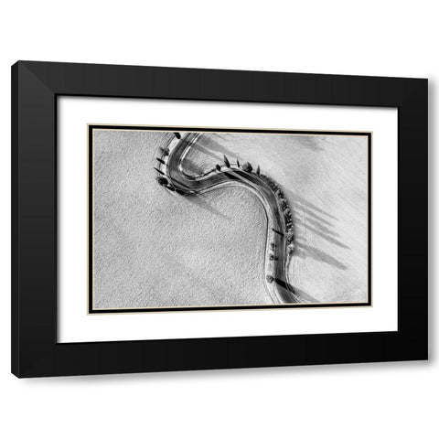Monticchellio Black Modern Wood Framed Art Print with Double Matting by Dauria, Adam